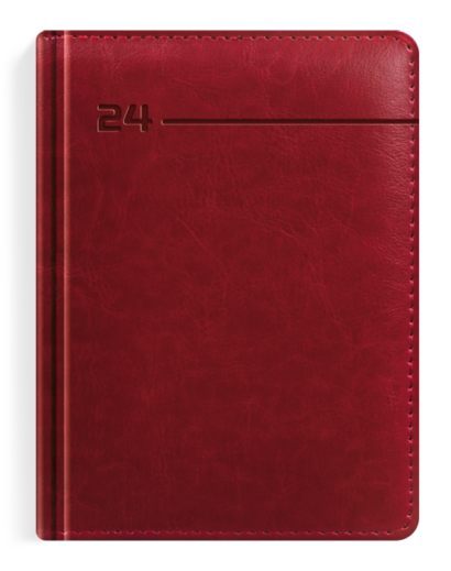 kalendarz książkowy A6 czerwony