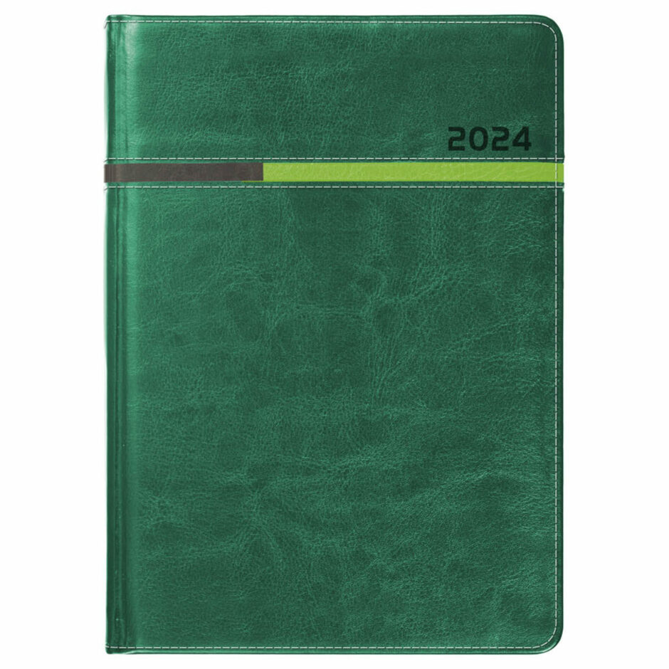 kalendarz książkowy dzienny b5 zielony