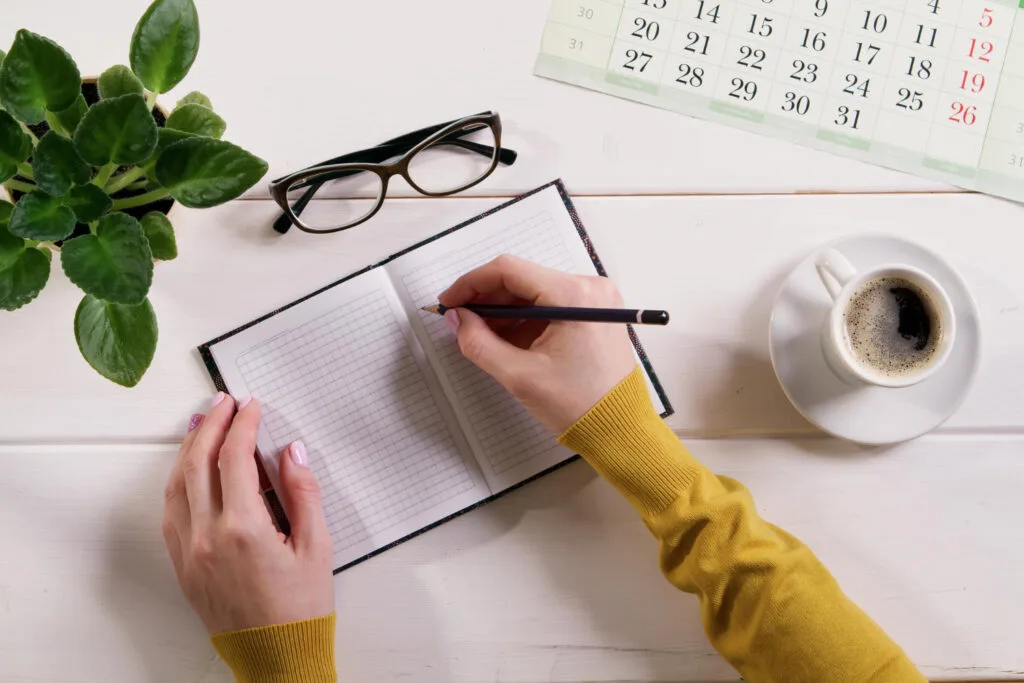 zapisywanie celów długoterminowych w kalendarzu